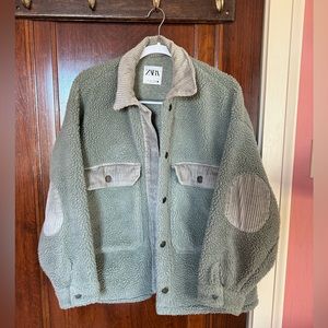 Zara contrasting jacket with pockets